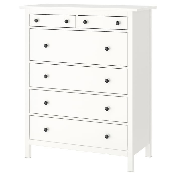 HEMNES خزانة بـ 6 أدراج صباغ أبيض IKEA