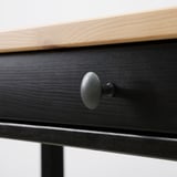 HEMNES Desk with 2 drawers, black-brown/light brown, 120x47 cm