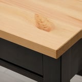 HEMNES Desk with 2 drawers, black-brown/light brown, 120x47 cm