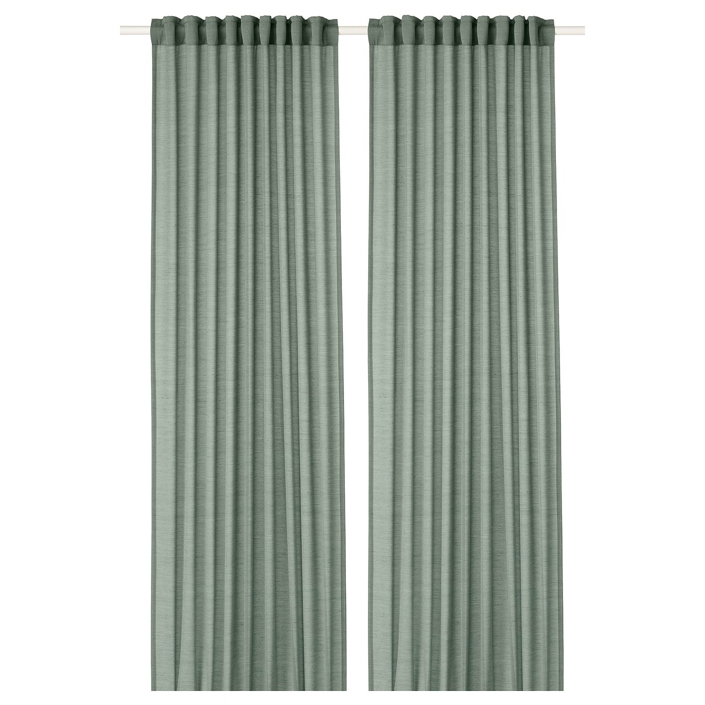 Hilja Curtains 1 Pair Grey Green Ikea