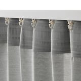 HILJA Curtains, 1 pair, grey/with heading tape, 145x300 cm