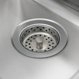 HILLESJÖN Inset sink 1 1/2 bowl, stainless steel, 58x46 cm