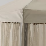 HIMMELSÖ Gazebo with net, dark grey/grey-beige