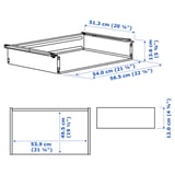 HJÄLPA Drawer without front, white, 60x55 cm