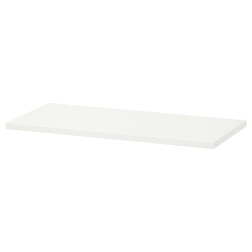 White HJÄLPA shelf, rectangular, simple design, flat surface.
