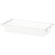 HJÄLPA Wire basket with pull-out rail, white, 80x40 cm