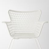 HÖGSTEN Chair with armrests, outdoor, white