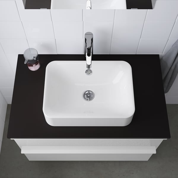 Horvik Countertop Wash Basin White Ikea