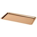 HÖSTAGILLE Candle dish, rose-gold colour, 42x22 cm