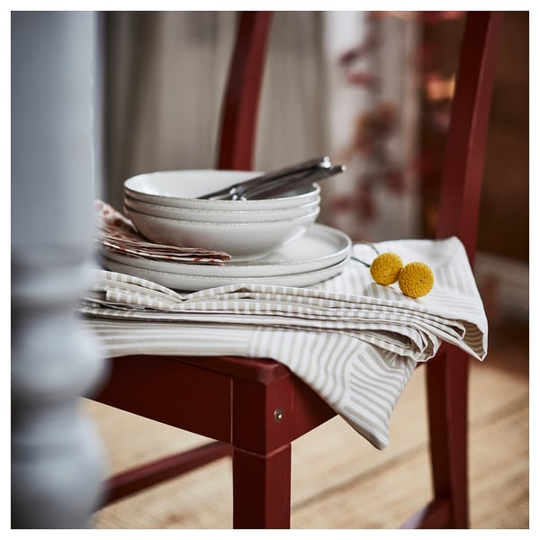 HÖSTAGILLE Tablecloth, beige, 145x240 cm