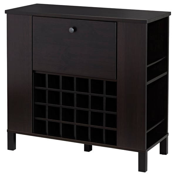 Hoghem Bar Cabinet Black Brown Ikea