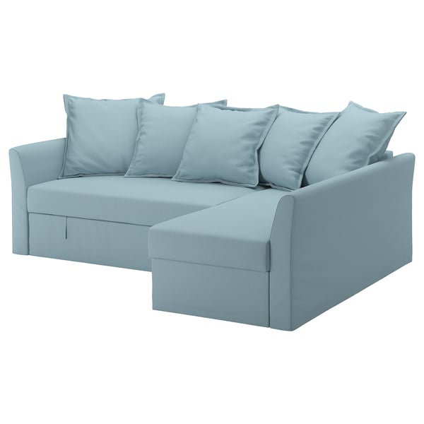 Holmsund Corner Sofa Bed Orrsta Light Blue Ikea