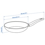 HUSKNUT Frying pan, non-stick coating black, 24 cm