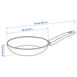 HUSKNUT Frying pan, non-stick coating black, 28 cm