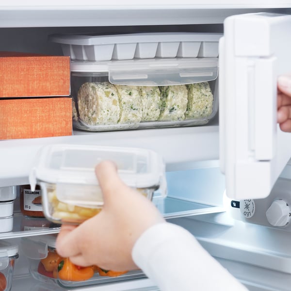 Huttra Integrated Fridge W Freezer Compart White Ikea