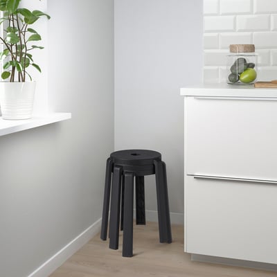 IBBARBO Stool, dark grey