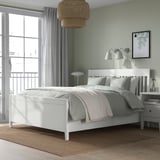 IDANÄS Bed frame with storage, white, 160x200 cm