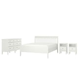 IDANÄS Bedroom furniture, set of 4, white, 160x200 cm