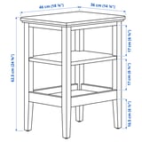 IDANÄS Side table, white, 46x36 cm