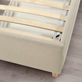 IDANÄS Upholstered storage bed, Naggen beige, 160x200 cm