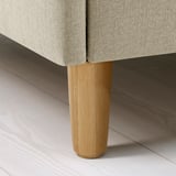 IDANÄS Upholstered storage bed, Naggen beige, 160x200 cm