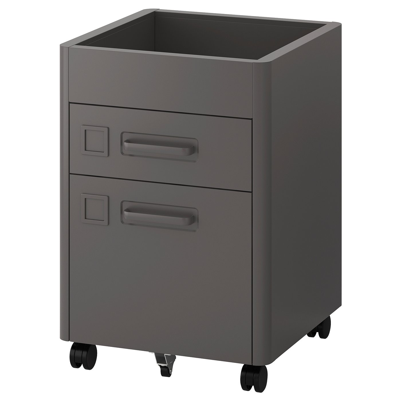 Idasen Drawer Unit With Smart Lock Dark Grey Ikea