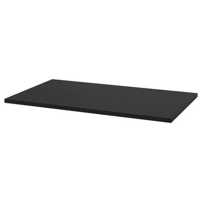 IDÅSEN Table top, black, 120x70 cm