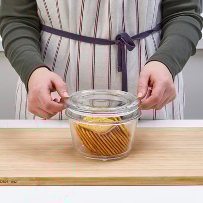 IKEA 365+ Food container with lid, glass, 600 ml