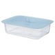 IKEA 365+ Food container with lid, rectangular plastic/silicone, 1.0 l