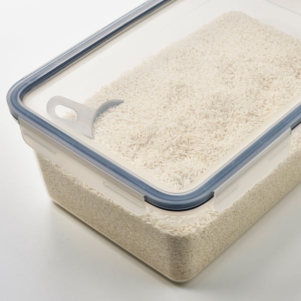 IKEA 365+ Food container with lid, rectangular/plastic, 5.2 l