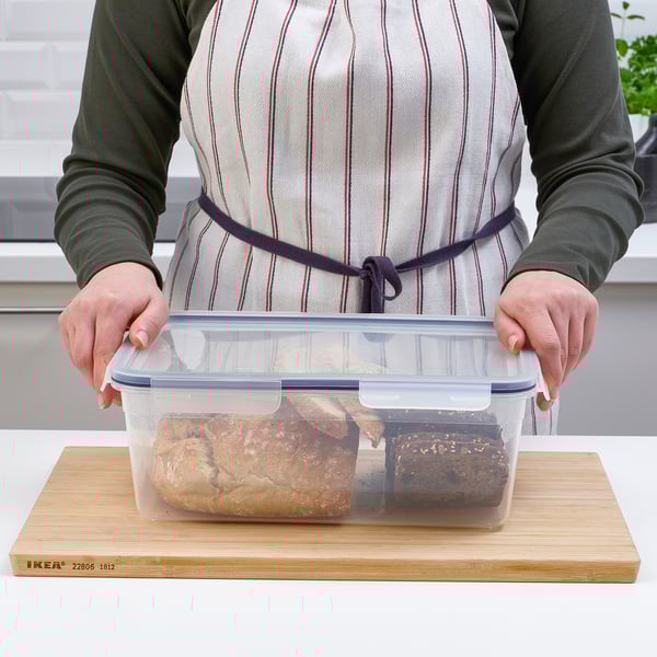 IKEA 365+ Food container with lid, rectangular/plastic, 5.2 l