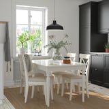 INGATORP Extendable table, white, 155/215x87 cm