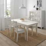 INGATORP / INGOLF Table and 4 chairs, white, 155/215 cm