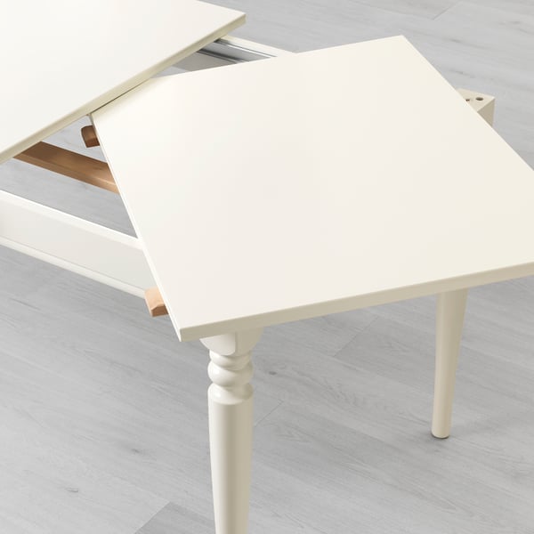 INGATORP / INGOLF Table and 4 chairs, white, 155/215 cm