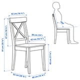 INGATORP / INGOLF Table and 4 chairs, white, 155/215 cm