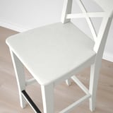INGOLF Bar stool with backrest, white, 63 cm