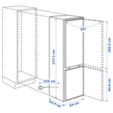 ISANDE Fridge/freezer, IKEA 700/integrated, 192/62 l