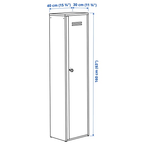 Illustration with measurements for the product: IVAR.