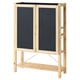 IVAR Shelving unit with doors, pine/felt felt, 89x30x124 cm