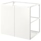 JÄRNBODA Base cabinet for sink, with doors white, 80x62x75 cm