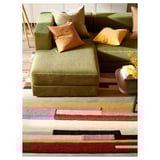 JÄTTEBO 2,5-seat mod sofa w chaise longue, left/Samsala dark yellow-green