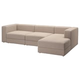 JÄTTEBO 4-seat mod sofa w chaise longue, right/Samsala grey-beige