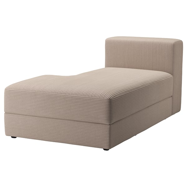 JÄTTEBO Chaise longue module, left, Samsala grey-beige