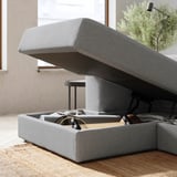 JÄTTEBO Chaise longue module, left, with armrest/Tonerud grey