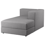 JÄTTEBO Chaise longue module, right, with armrest/Tonerud grey