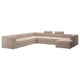 Option: JÄTTEBO U-shaped sofa, 7-seat, with chaise longue, right with headrests/Samsala grey-beige