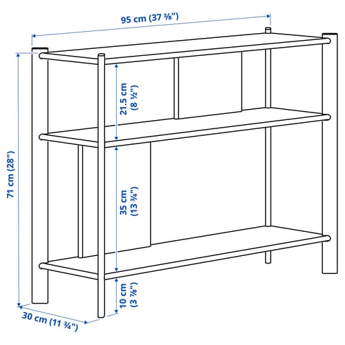 Illustration with measurements for the product: JÄTTESTA.