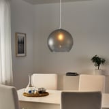 JAKOBSBYN Pendant lamp shade, frosted glass/grey, 30 cm