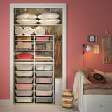 JONAXEL Open storage combination, white, 148x51x173 cm