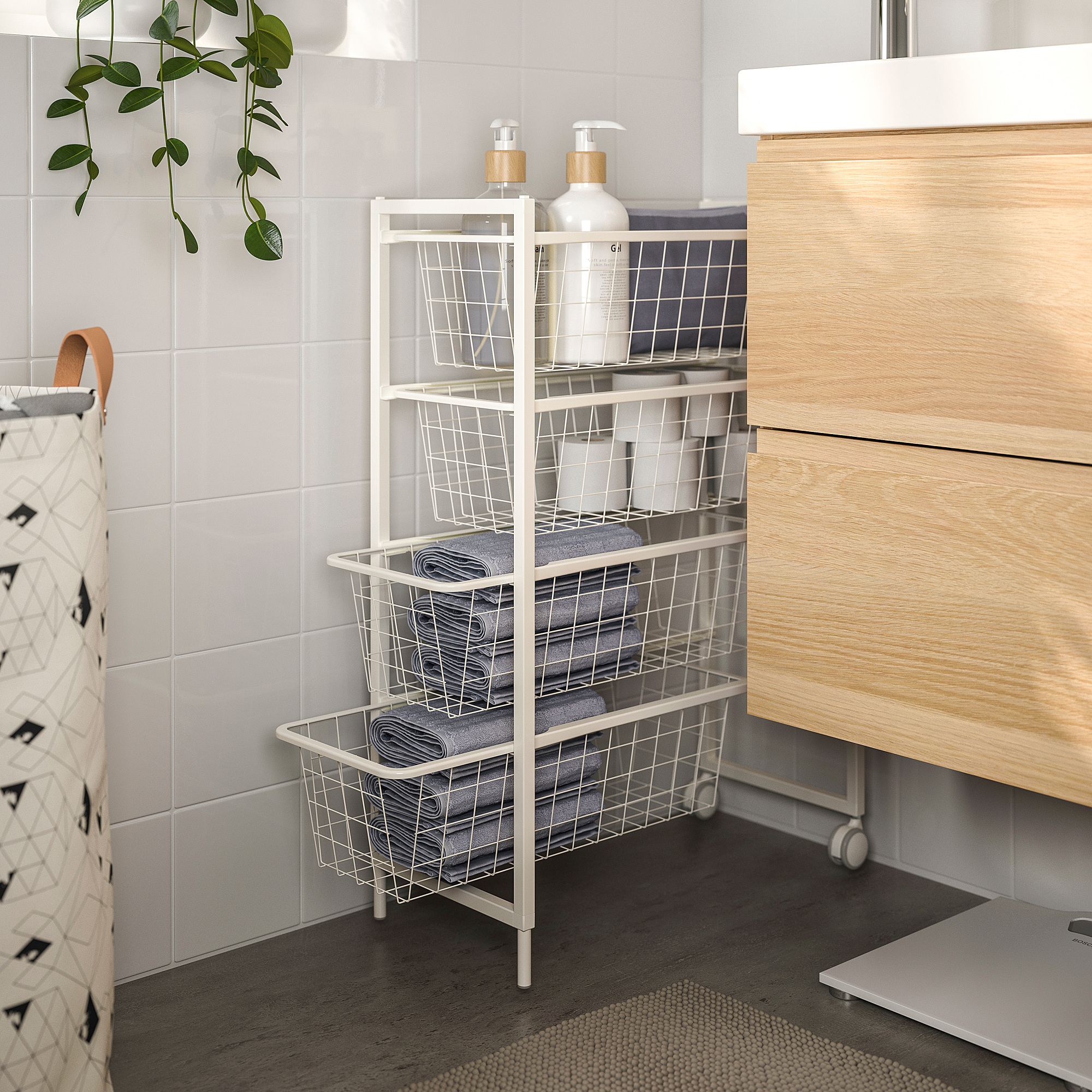 JONAXEL Storage combination, white, 25x51x73 cm